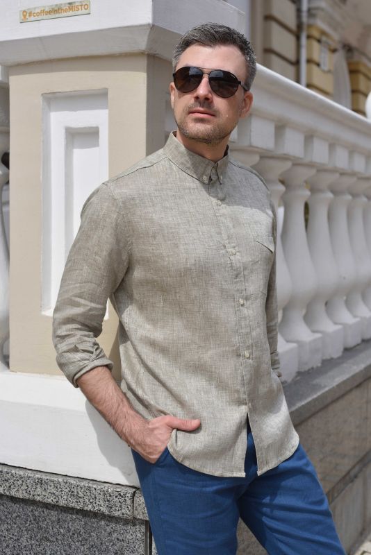 Сорочка лляна класична